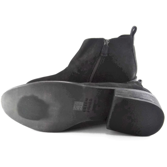 EILEEN FISHER "Leaf" Black Nubuck Booties Size 9.5 - Picture 7 of 8